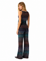 Astrid Chevron Wide-Leg Pants