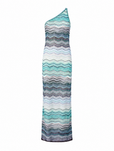 Marina Azure One-Shoulder Maxi Dress