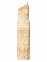 Aurelia Gold One-Shoulder Maxi Dress