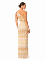 Aurelia Gold One-Shoulder Maxi Dress