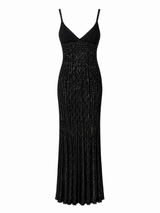 Noir Eclipse Column Gown