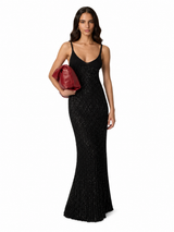 Noir Eclipse Column Gown