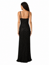 Noir Eclipse Column Gown