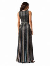 Elysian Stripe Wrap Gown