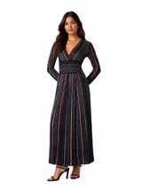 Seraphine Stripe Wrap Dress