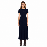 Navy Elara Knit Midi Dress