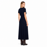 Navy Elara Knit Midi Dress