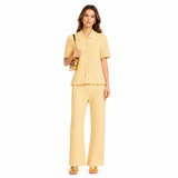 Luna Buttercup Wide-Leg Pants
