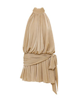 Champagne Solstice Halter Mini Dress