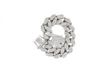 White Gold Cuban Link Bracelet
