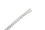 WHITE GOLD CUBAN LINK BRACELET (13mm)