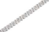 WHITE GOLD CUBAN LINK BRACELET (13mm)
