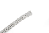 WHITE GOLD CUBAN CHAIN BRACELET (20mm)