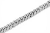 WHITE GOLD CUBAN CHAIN (12mm)