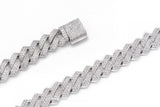 WHITE GOLD CUBAN CHAIN (13mm)
