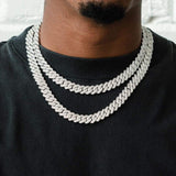 WHITE GOLD CUBAN CHAIN (12mm)