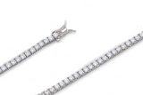 WHITE GOLD TENNIS CHAIN NECKLACE (3mm)