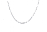 White Gold Tennis Chain Necklace