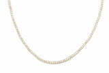 Gold Tennis Chan Necklace